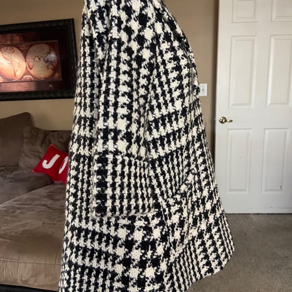 A•B•S Allen Schwartz houndstooth wool coat - Picture 5 of 8